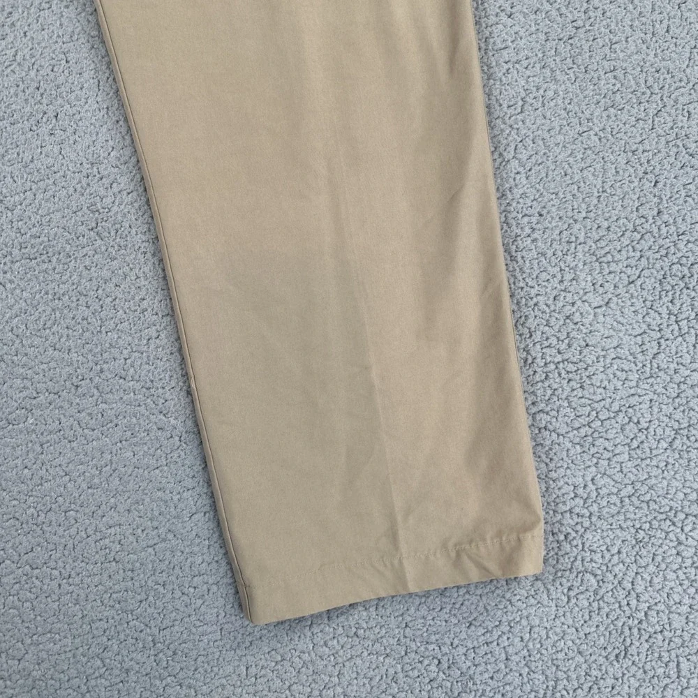 Dunning Golf Pants Men 36x29 Beige Straight Coolmax Stretch Pockets Logo